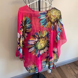 Floral swimsuit coverup